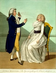 Animal Magnetism - The Operator putting his Patient into a Crisis, from 